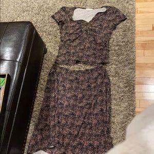 Skirt and shirt outfit